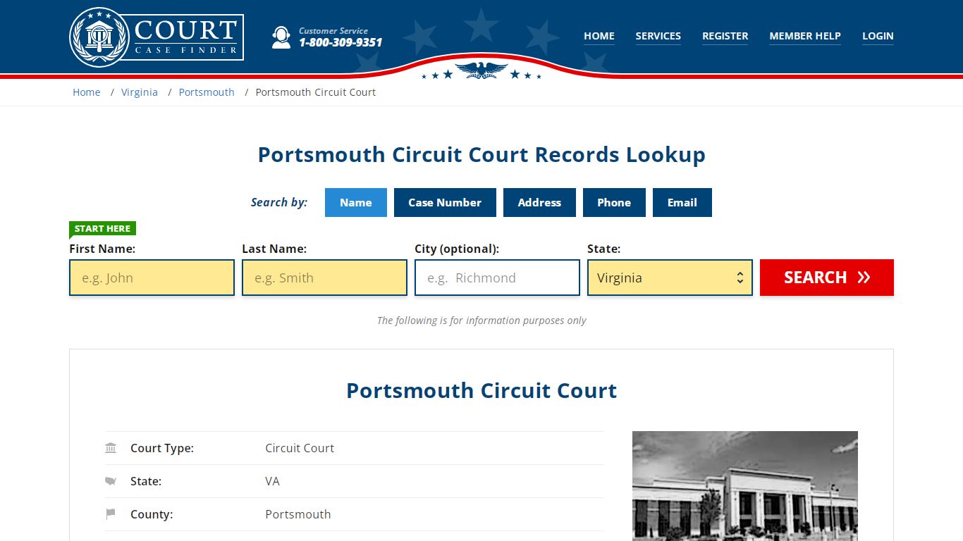 Portsmouth Circuit Court Records Lookup - CourtCaseFinder.com